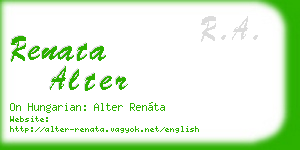 renata alter business card